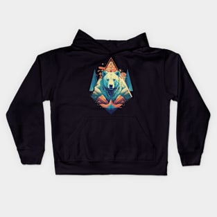 Abstract bear Kids Hoodie